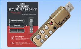 Classified Secure Flash Drive, DataLock,how to secure a usb drive,encrypted usb drive